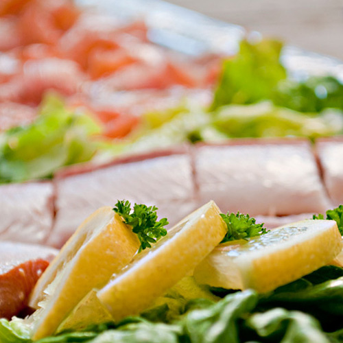 Hofcafe Volker Frühstücksbuffett Lachs Zitrone